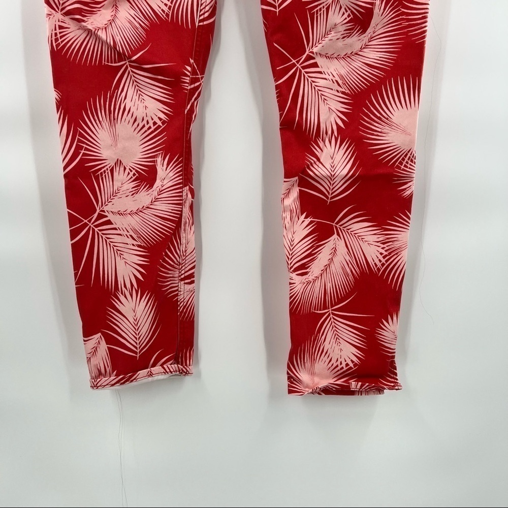 Jen7 7for all mankind red pants trousers 8 leaf ankle skinny - Picture 5 of 11